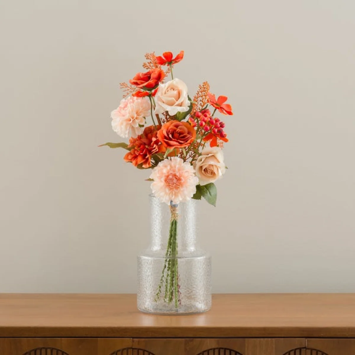Artificial Autumnal Large Rose Bouquet – image 4