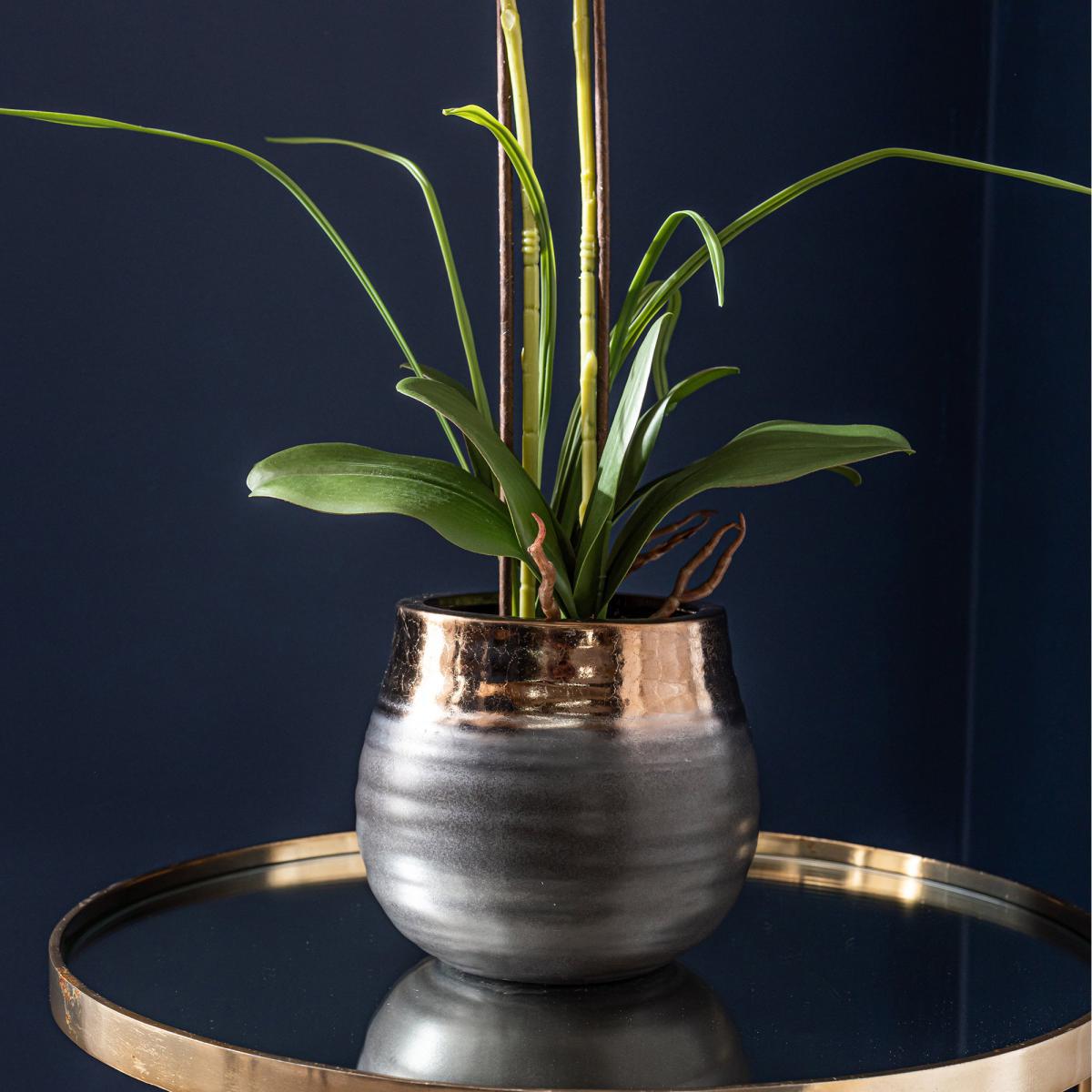 Real Touch Red Orchid in Ceramic Pot Red – image 4
