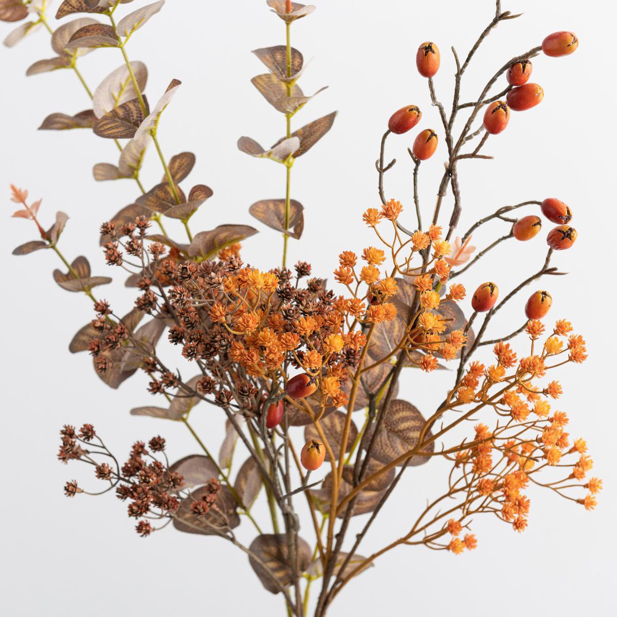 Gypsophila and Eucalyptus Letterbox Bouquet Ochre – image 2