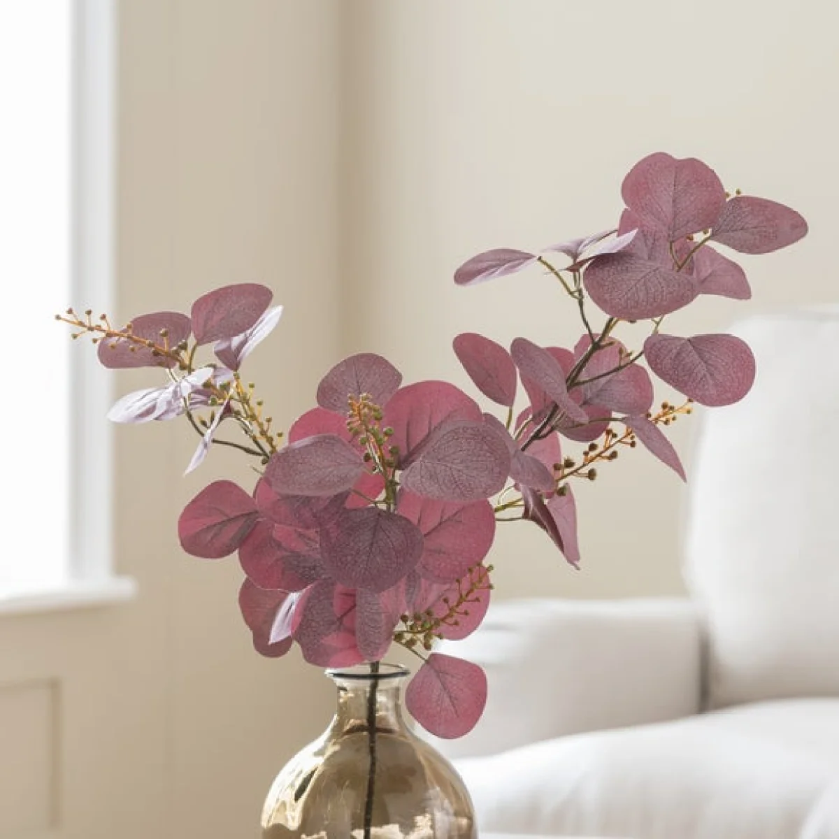 Artificial Seeded Eucalyptus Spray – image 3