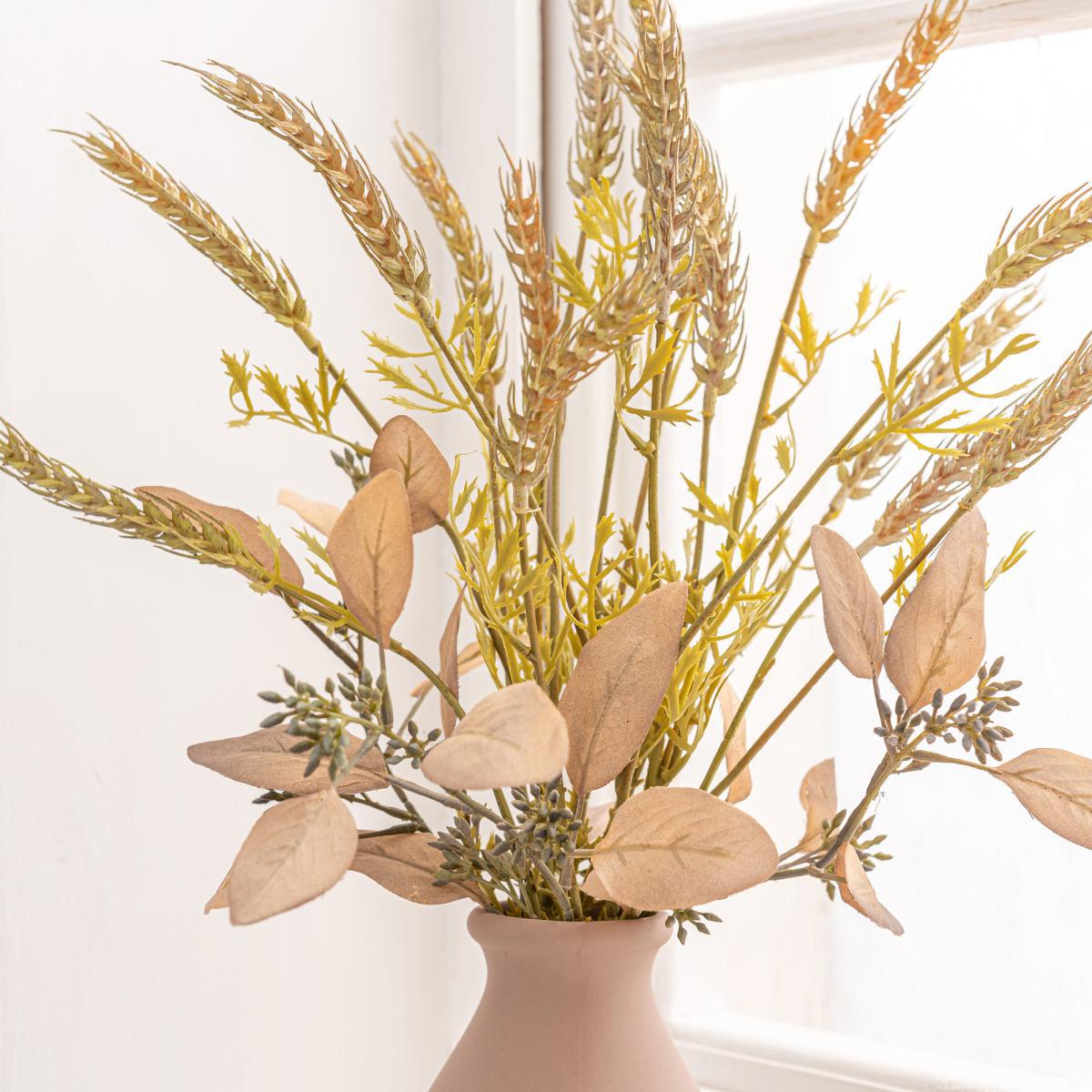 Wheat in Ceramic Vase Natural – image 2