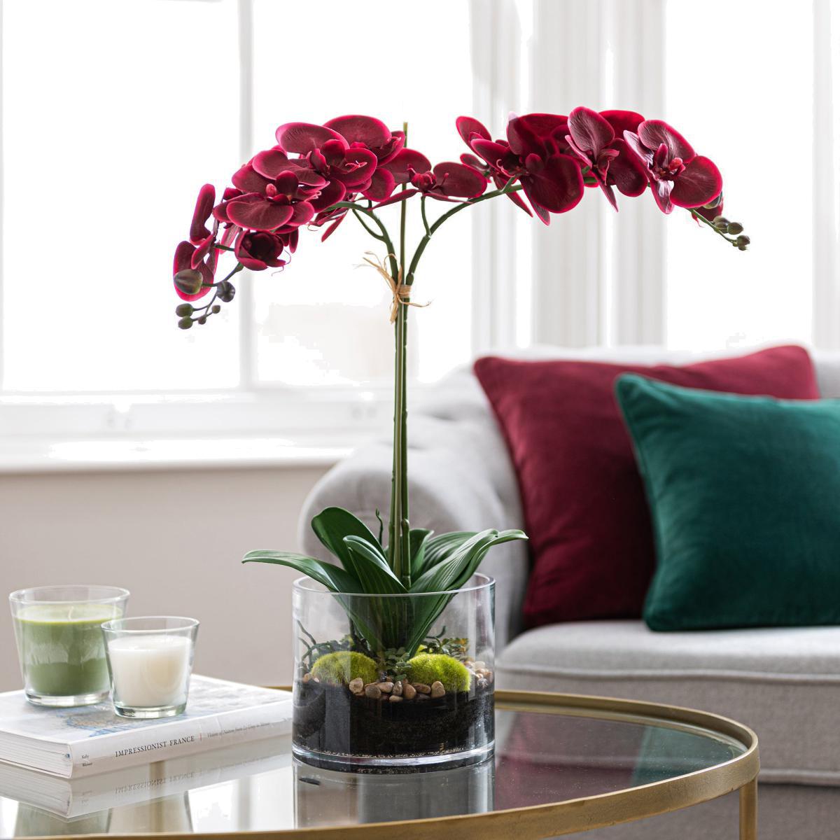 Dorma Artificial Orchid in Vase 57cm Pink – image 1
