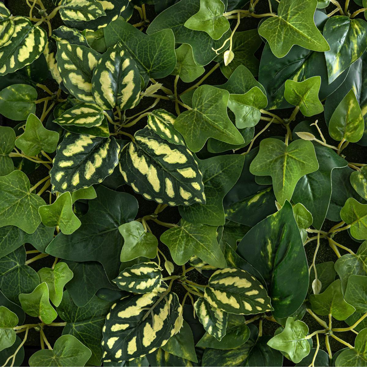 Artificial Mixed Foliage Wall Panel 50cm Green – image 4