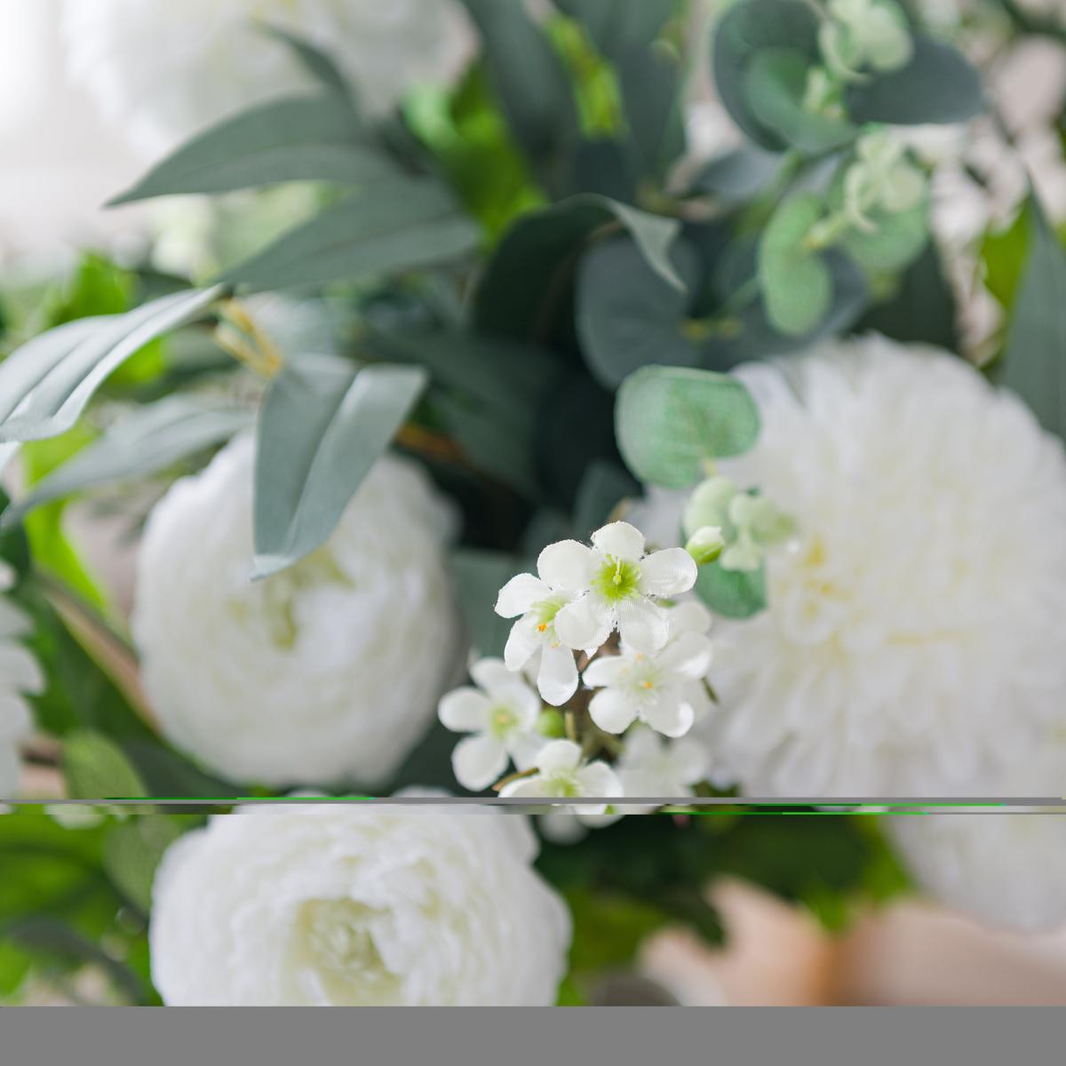 Artificial Spring Optimism White Bouquet – image 3