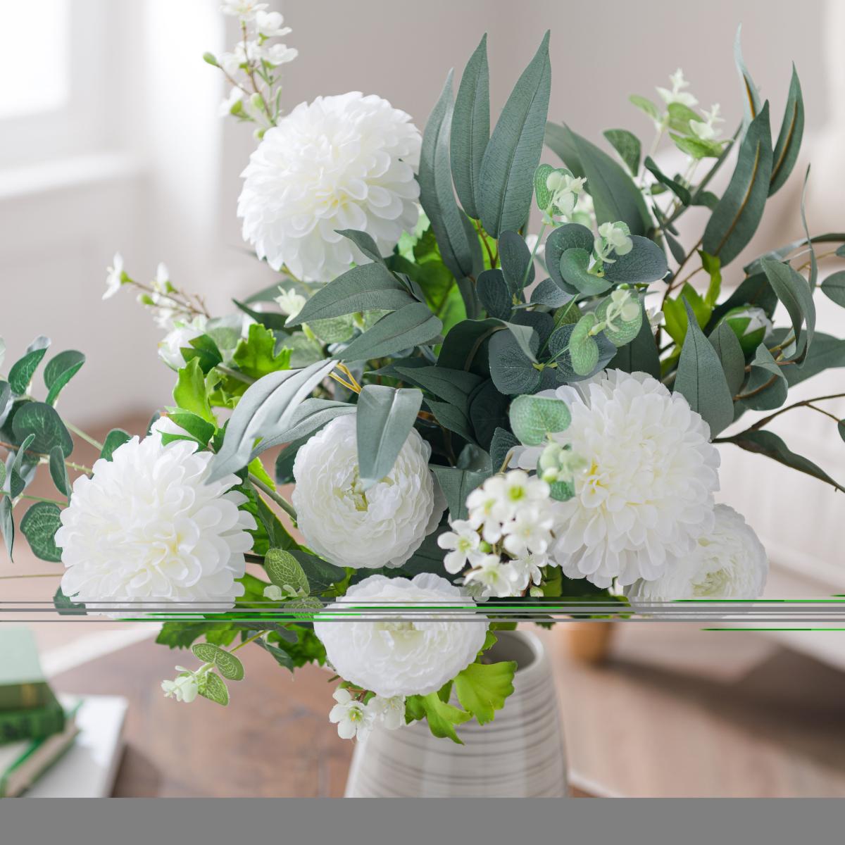 Artificial Spring Optimism White Bouquet – image 1