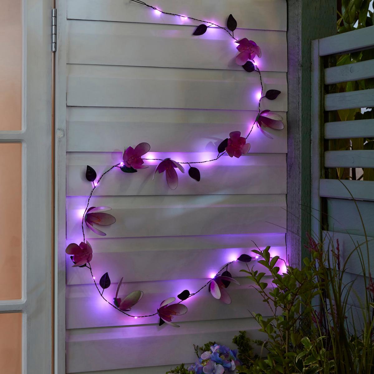 Mini Metal Flowers 25 LED Indoor Outdoor Solar String Lights – image 2