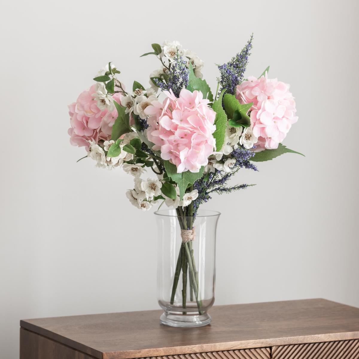 Matilda Hydrangea Bouquet Pink/White/Green – image 3