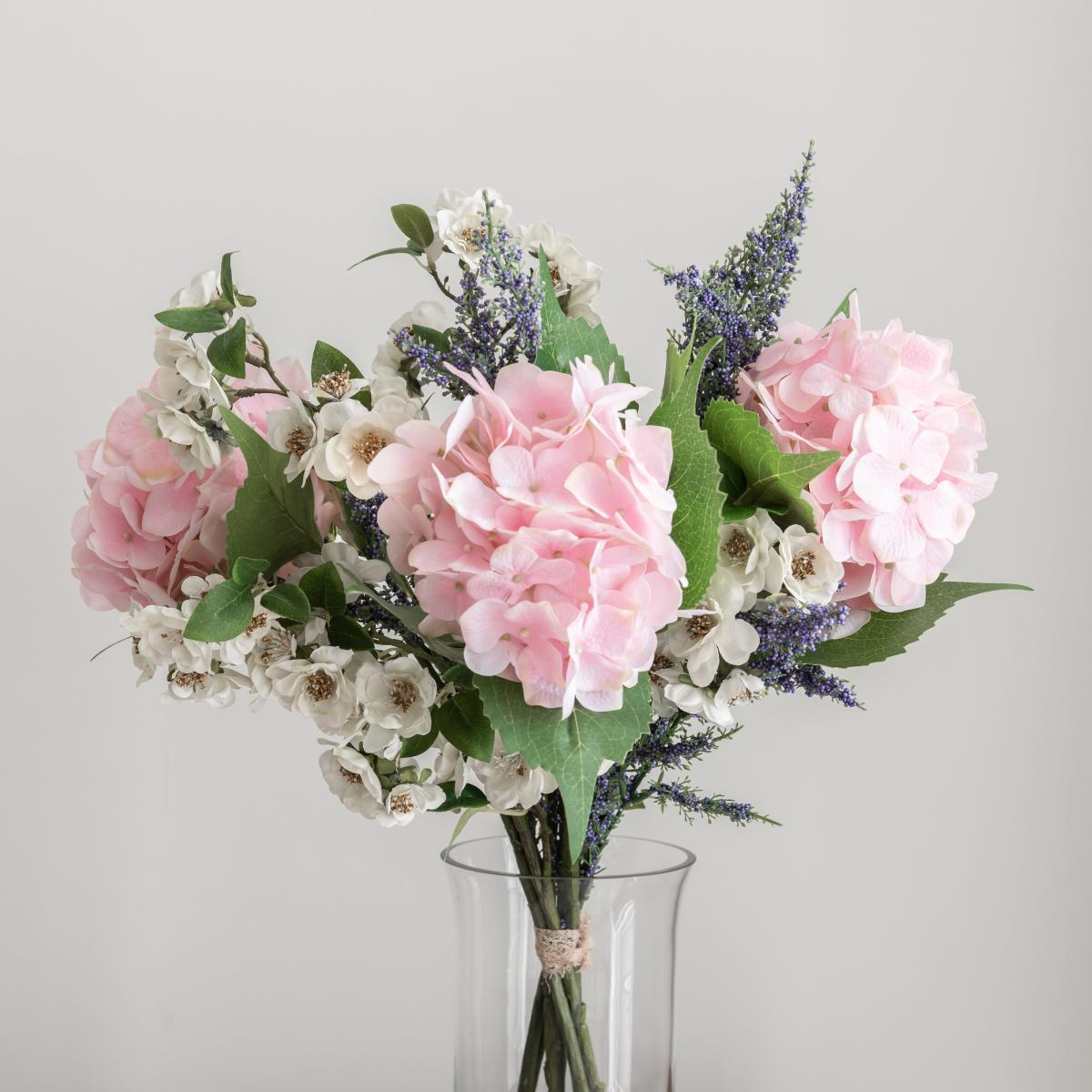 Matilda Hydrangea Bouquet Pink/White/Green – image 4