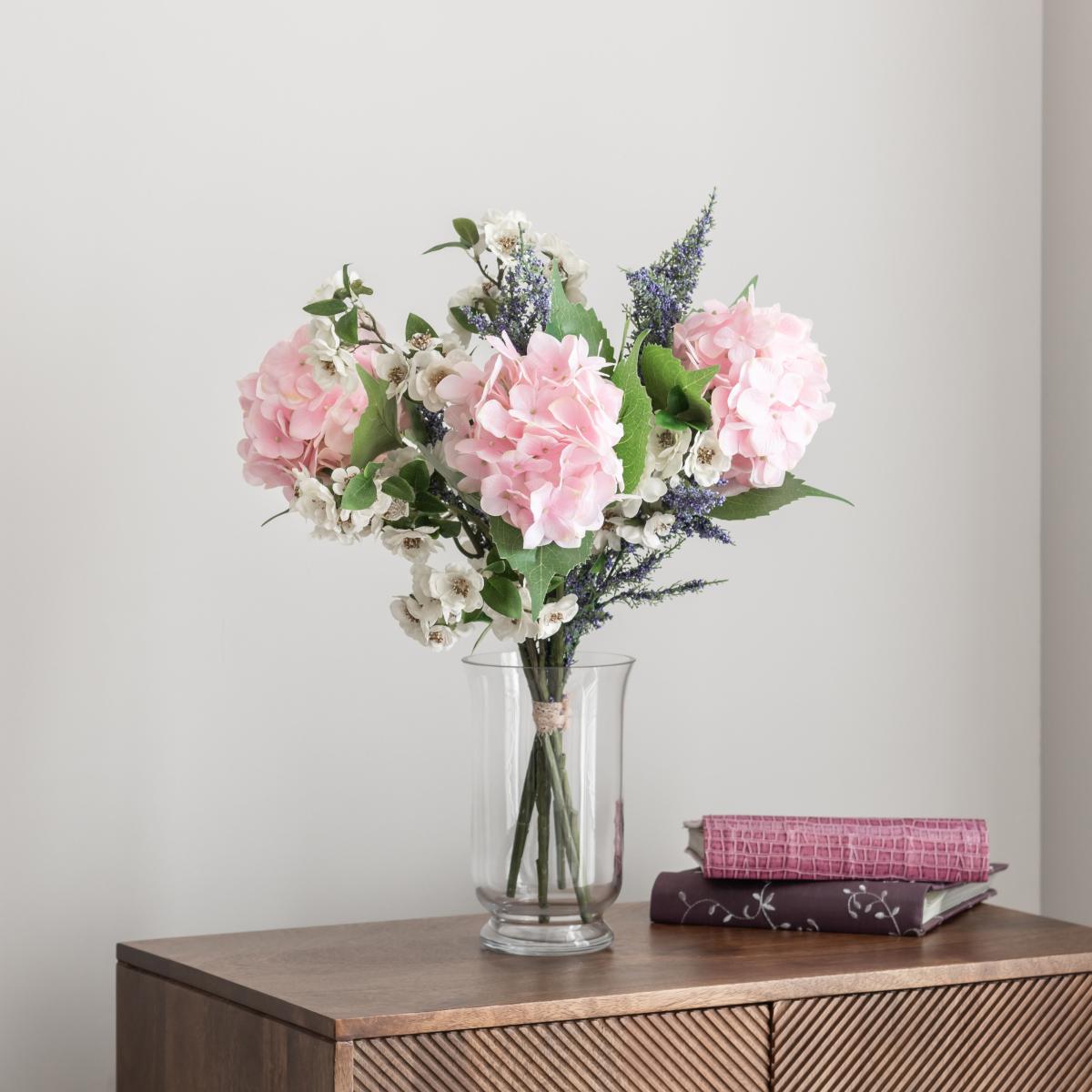 Matilda Hydrangea Bouquet Pink/White/Green – image 1