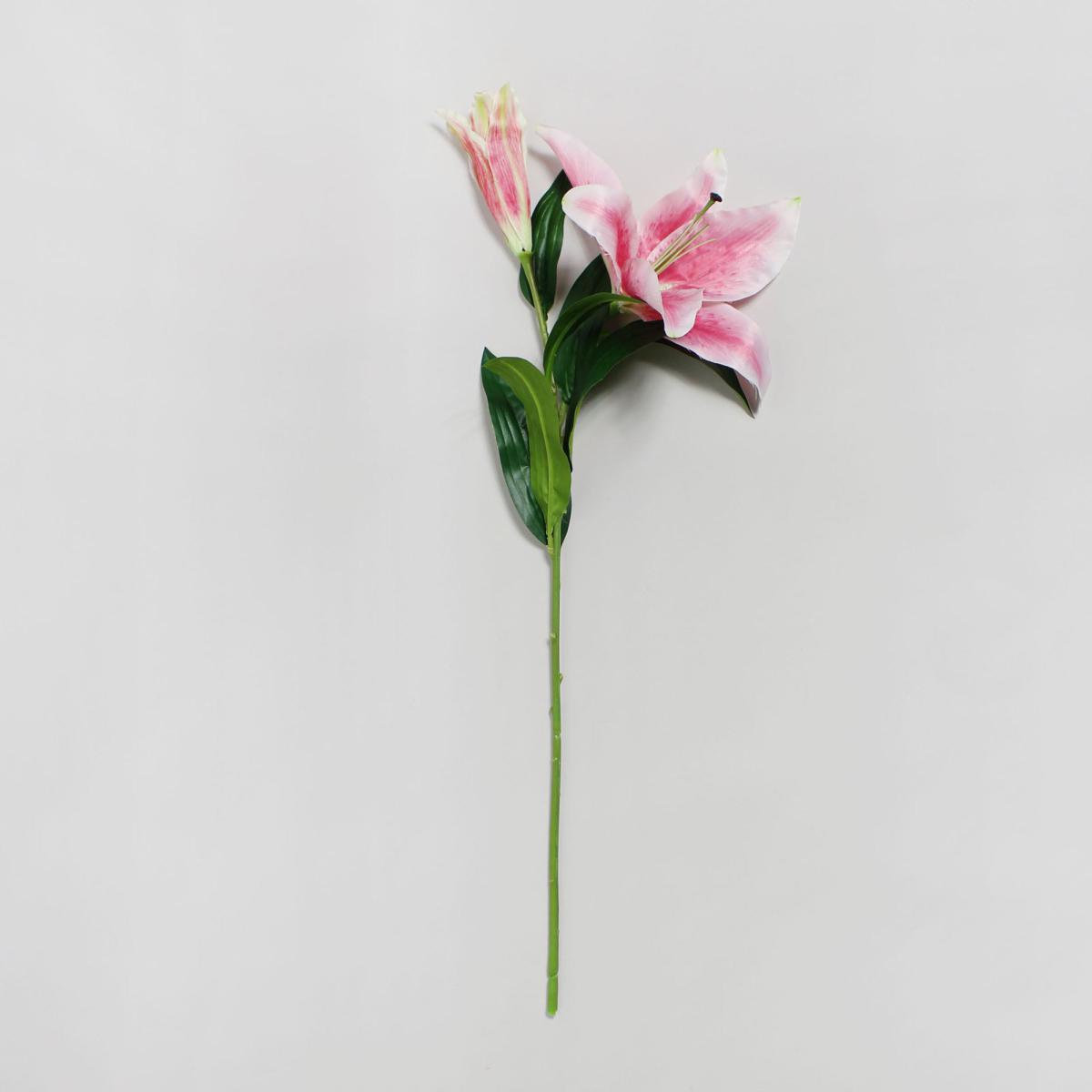 Pack of 12 Artificial Tiger Lily Pink Single Stem 75cm Pink – image 3