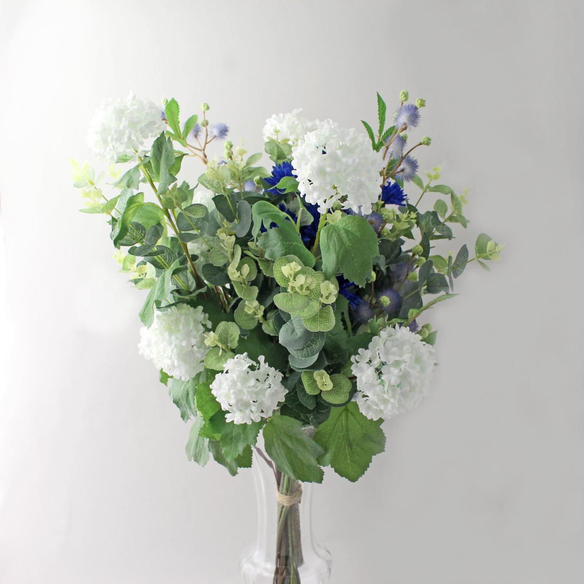 Purple Orchid in Silver Glass Pot 48cm Purple, Green and Silver – image 7