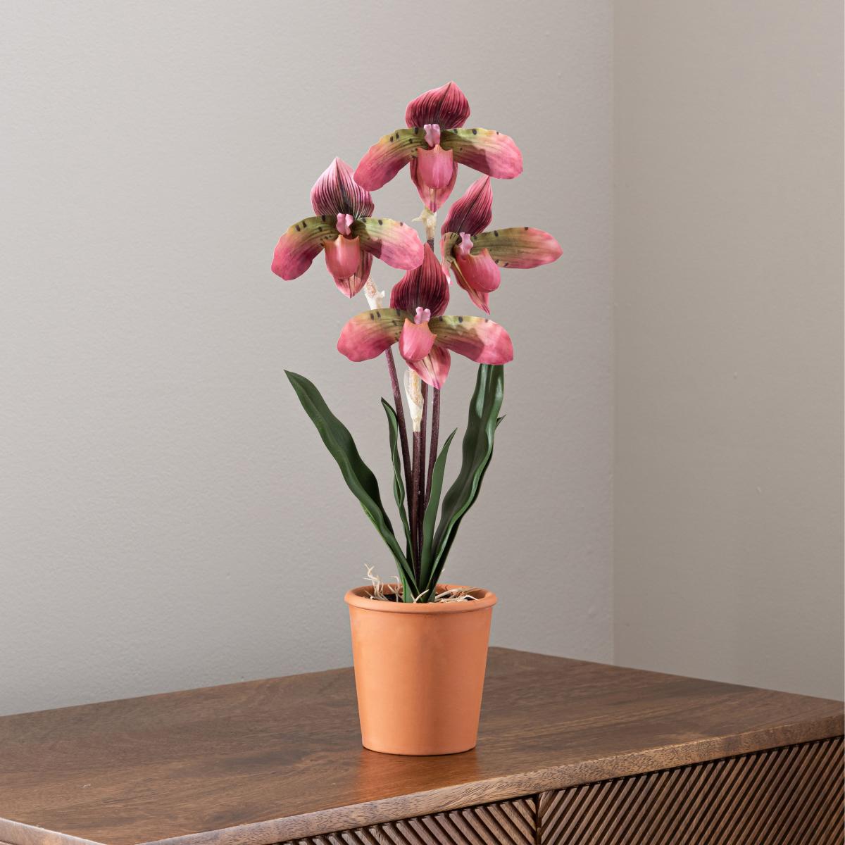 Real Touch Slipper Orchid 45cm Brown – image 5