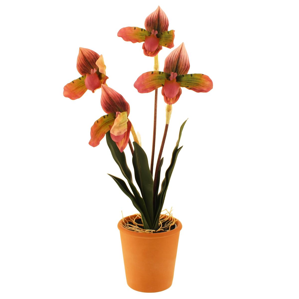 Real Touch Slipper Orchid 45cm Brown – image 6