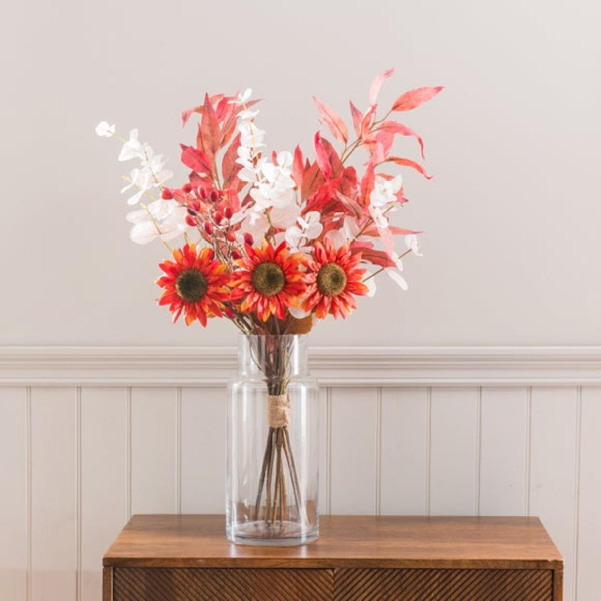Artificial Autumn Glow Cream Sunflower Bouquet – image 2