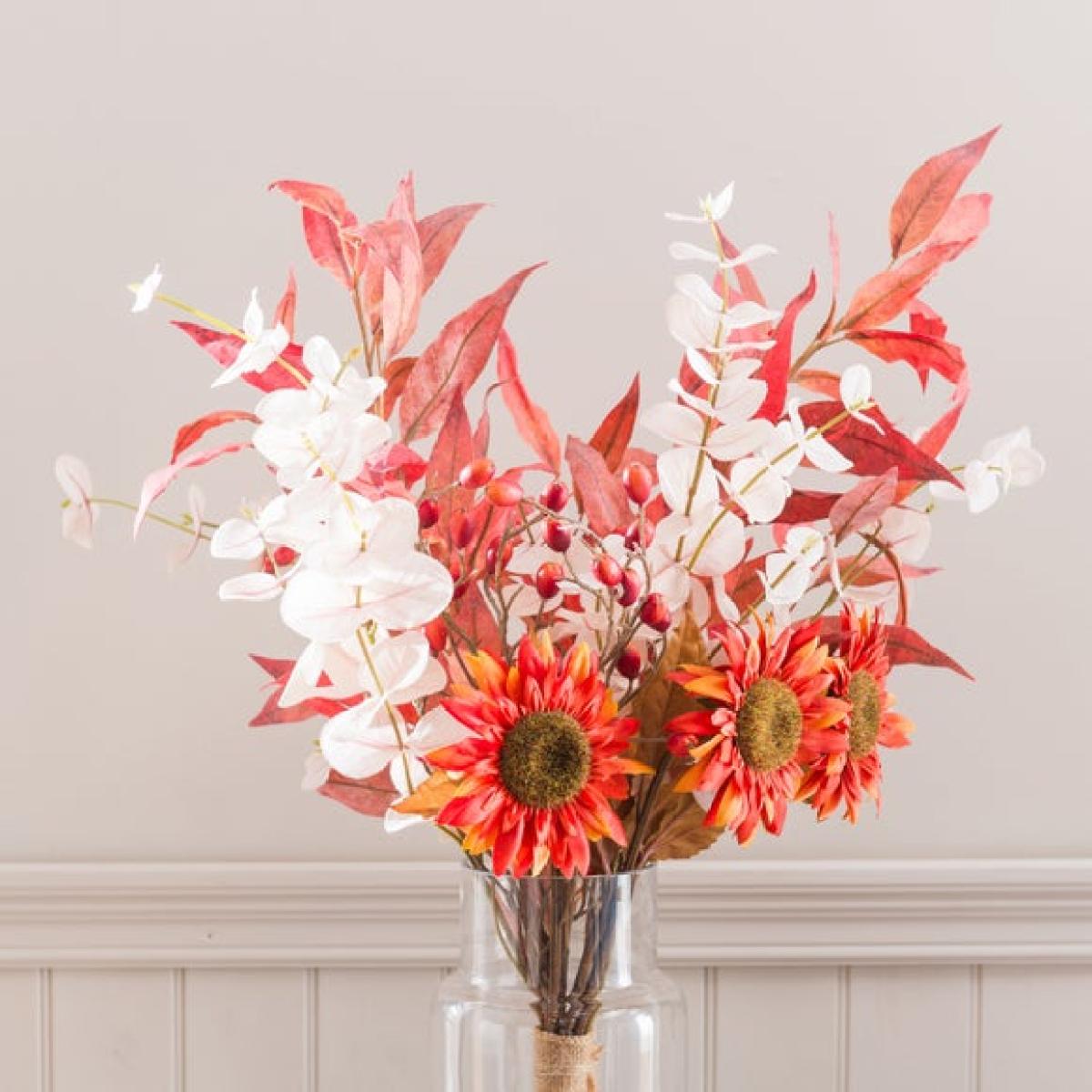 Artificial Autumn Glow Cream Sunflower Bouquet – image 4