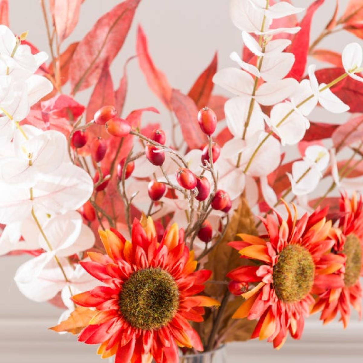 Artificial Autumn Glow Cream Sunflower Bouquet – image 5