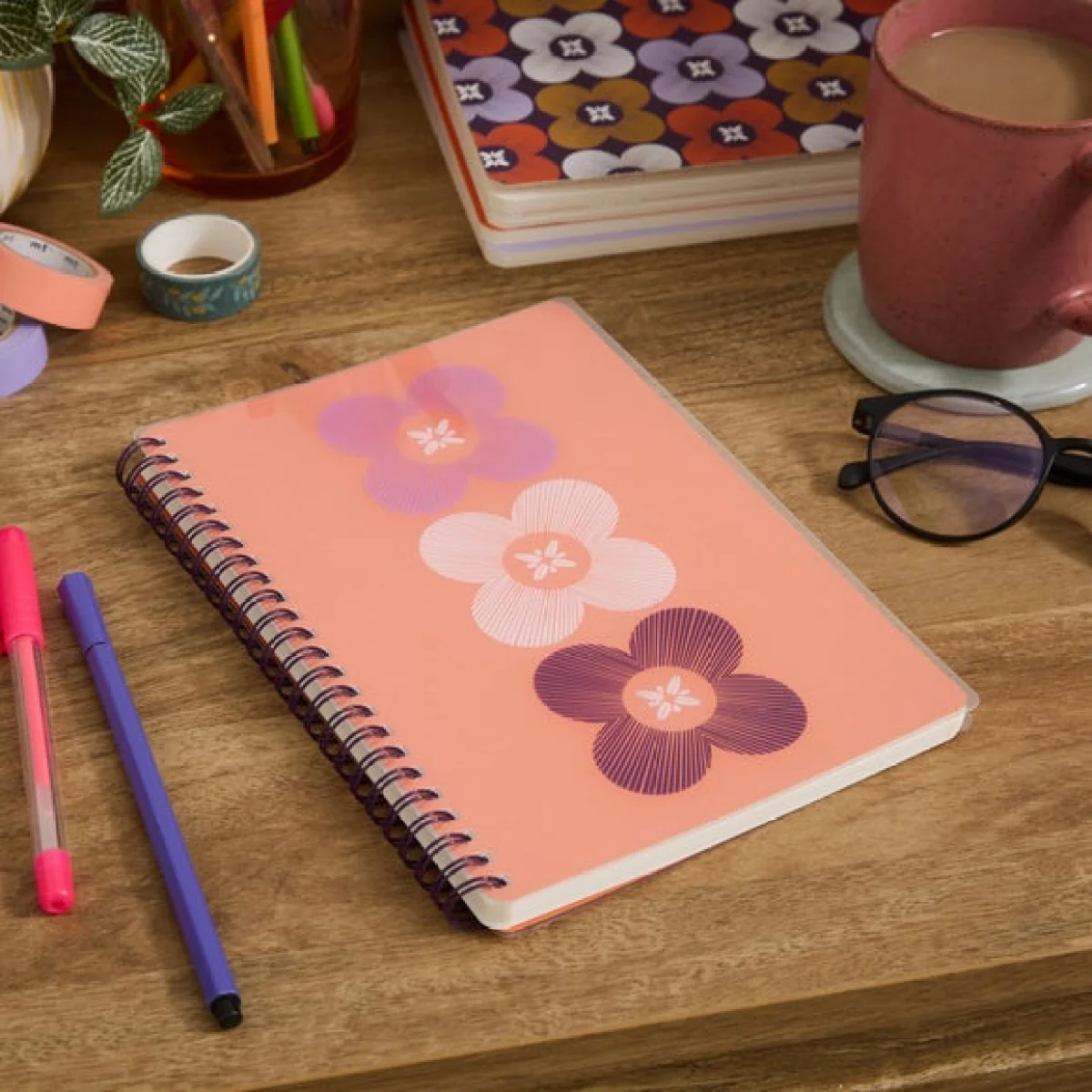 Elements A5 Transparent Flower Notebook – image 1