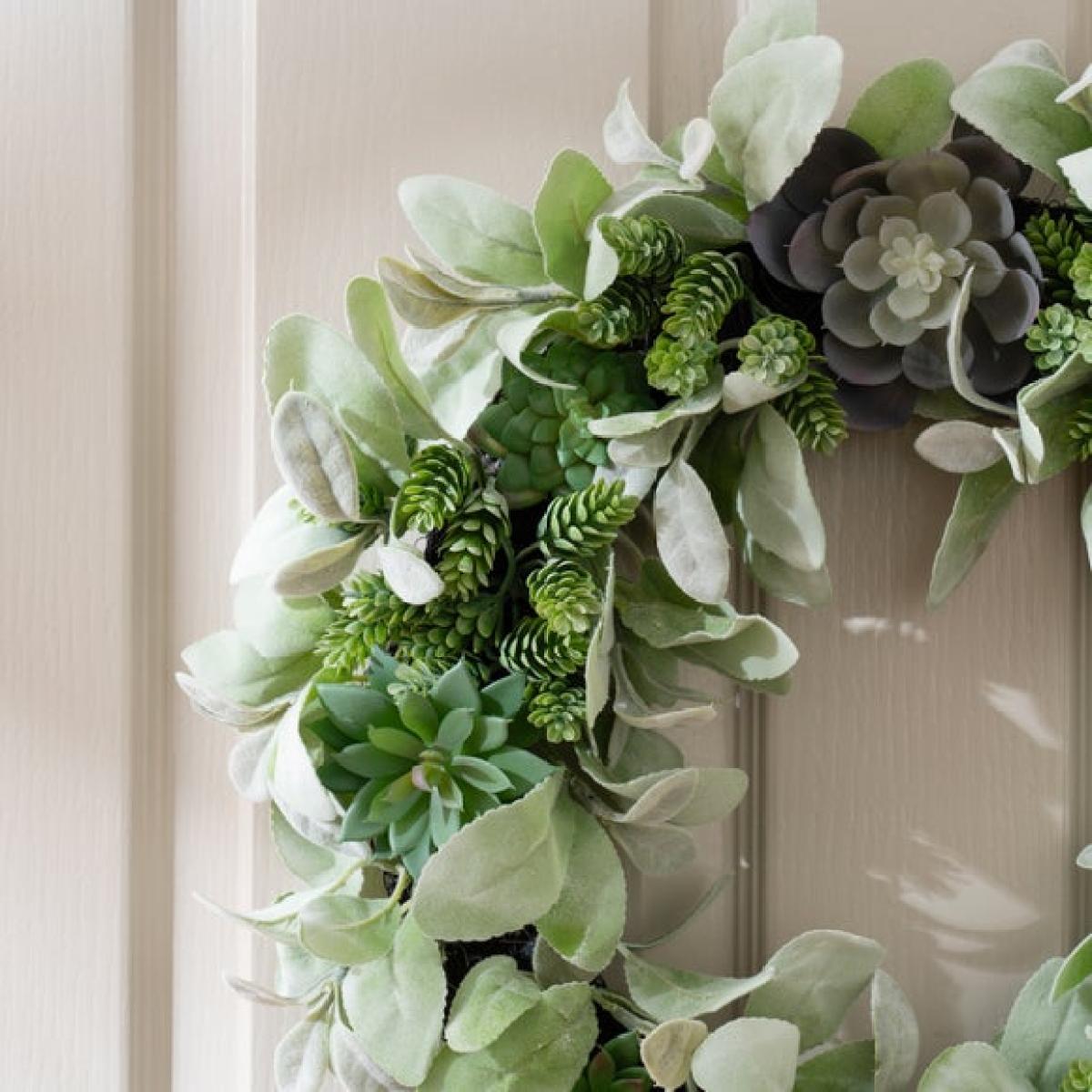 Artificial Succulent Wreath – image 2