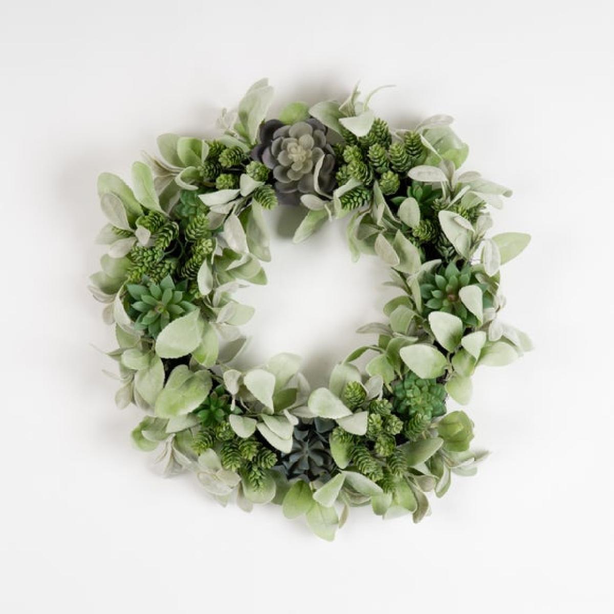 Artificial Succulent Wreath – image 3