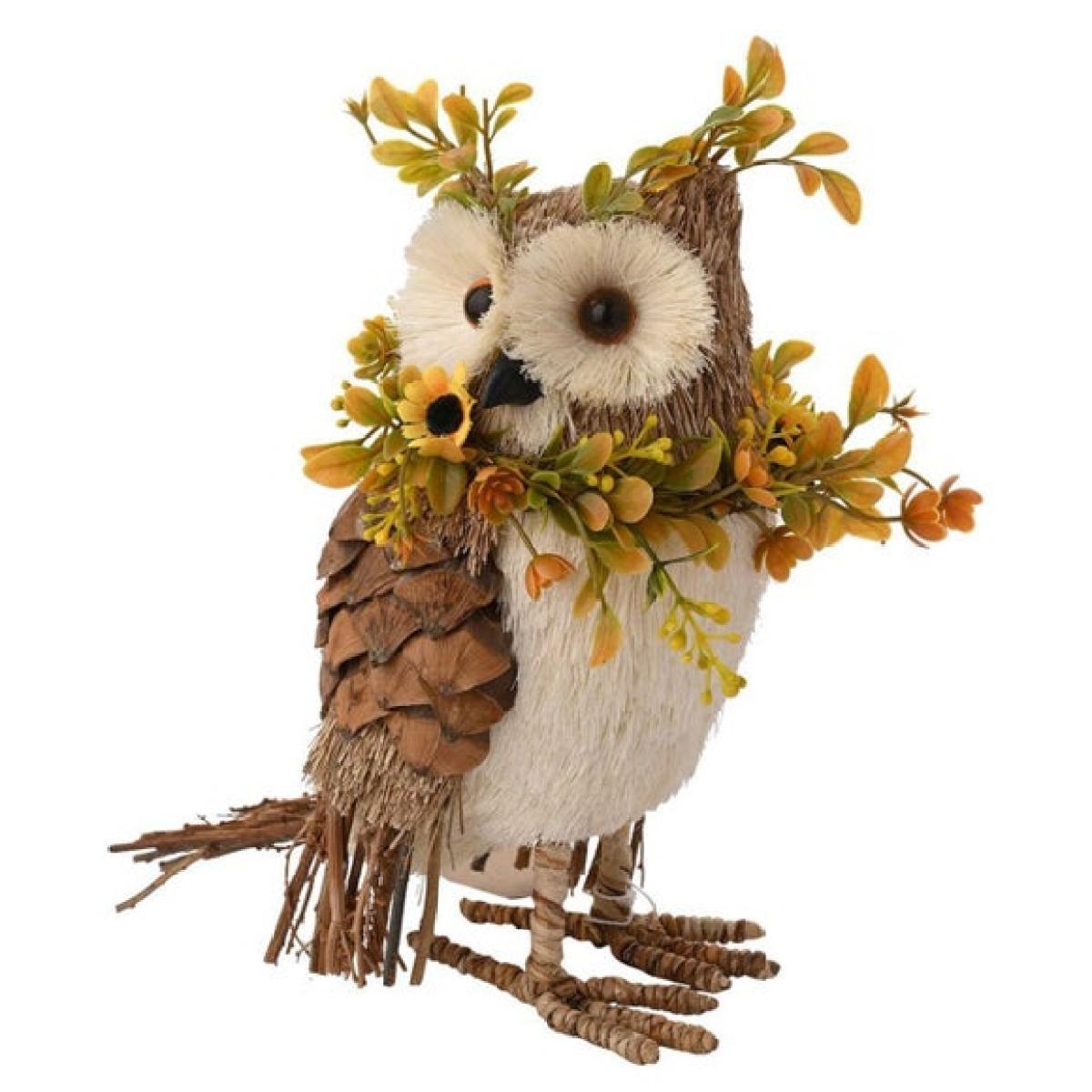 Country Living Owl with Flowers Ornament – image 2