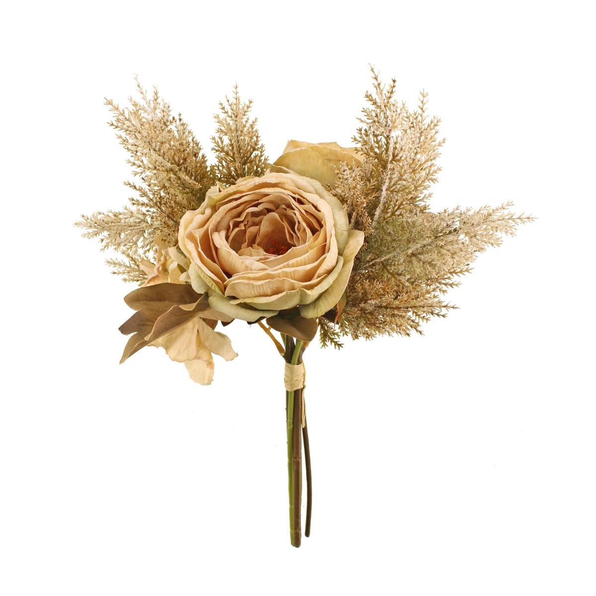 Dried Look Rose and Pampas Bundle 35cm Rose – image 4