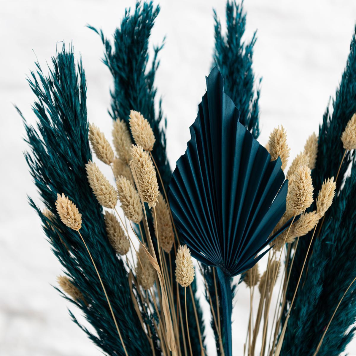 Teal Dried Bouquet Teal (Blue) – image 3