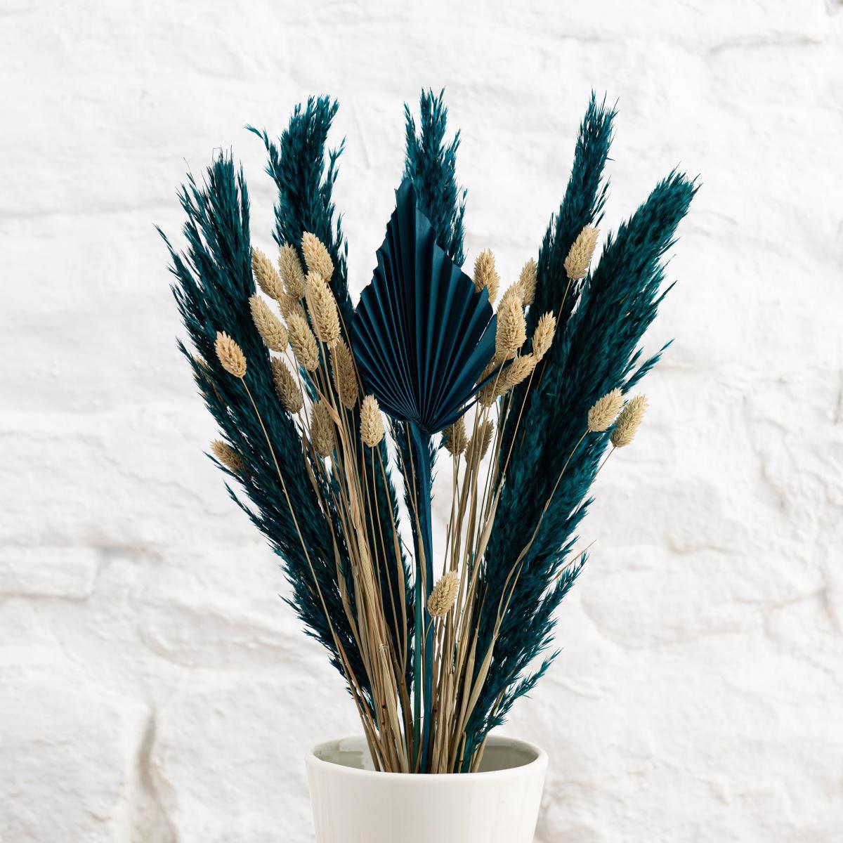 Teal Dried Bouquet Teal (Blue) – image 4