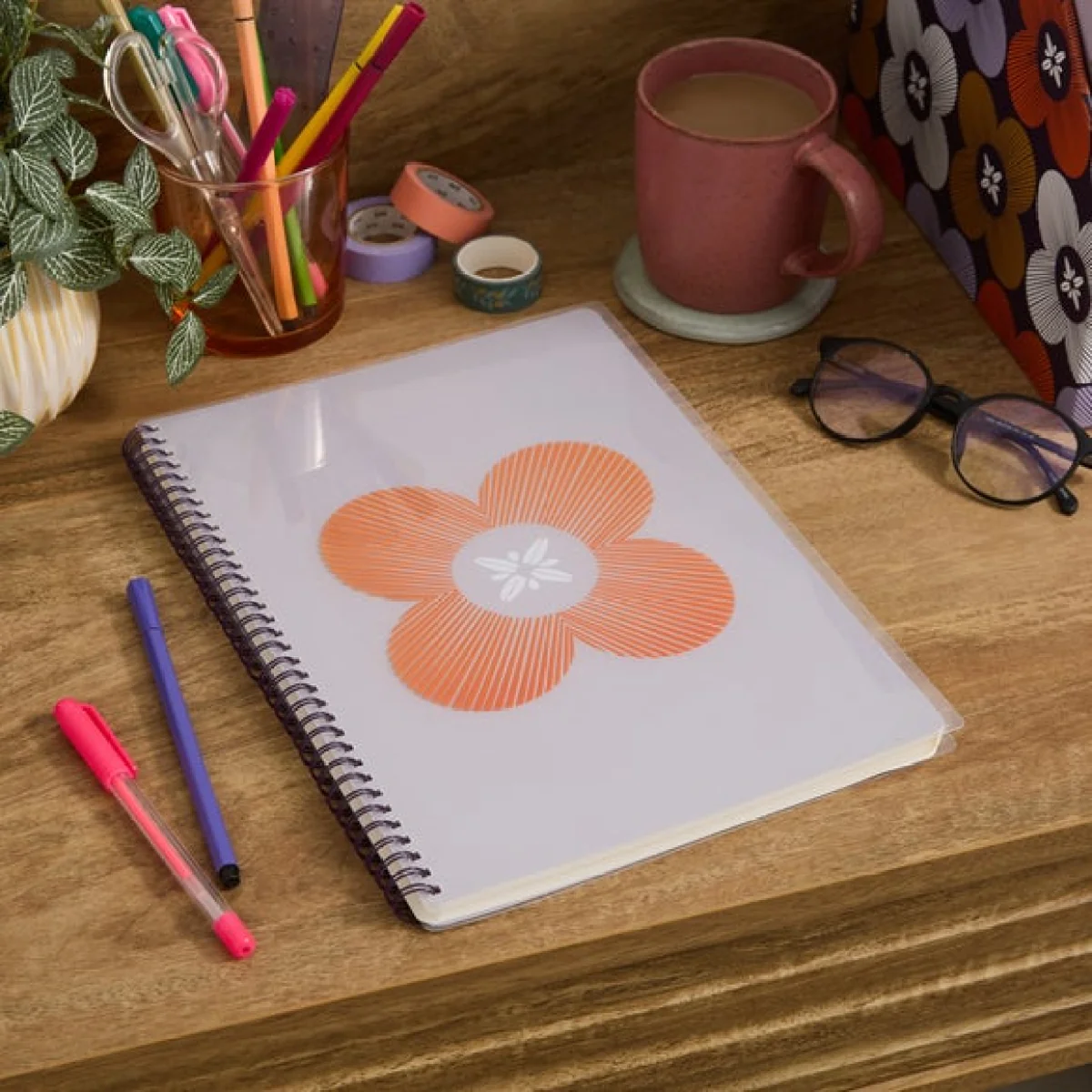 Elements A4 Transparent Flower Notebook – image 1