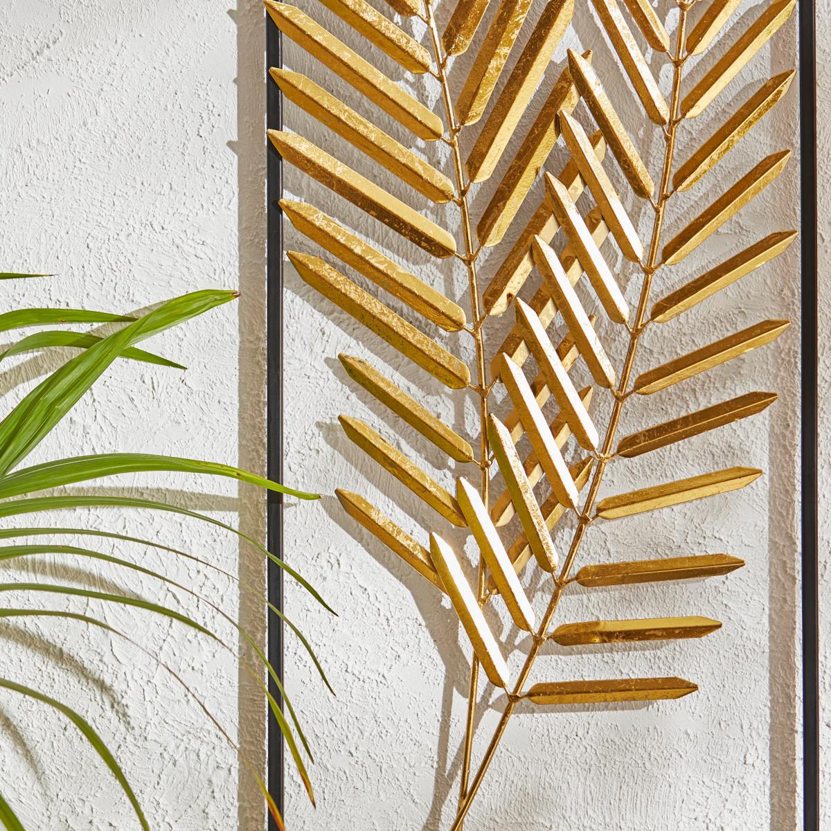 Gold Leaf Wall Art MultiColoured – image 2