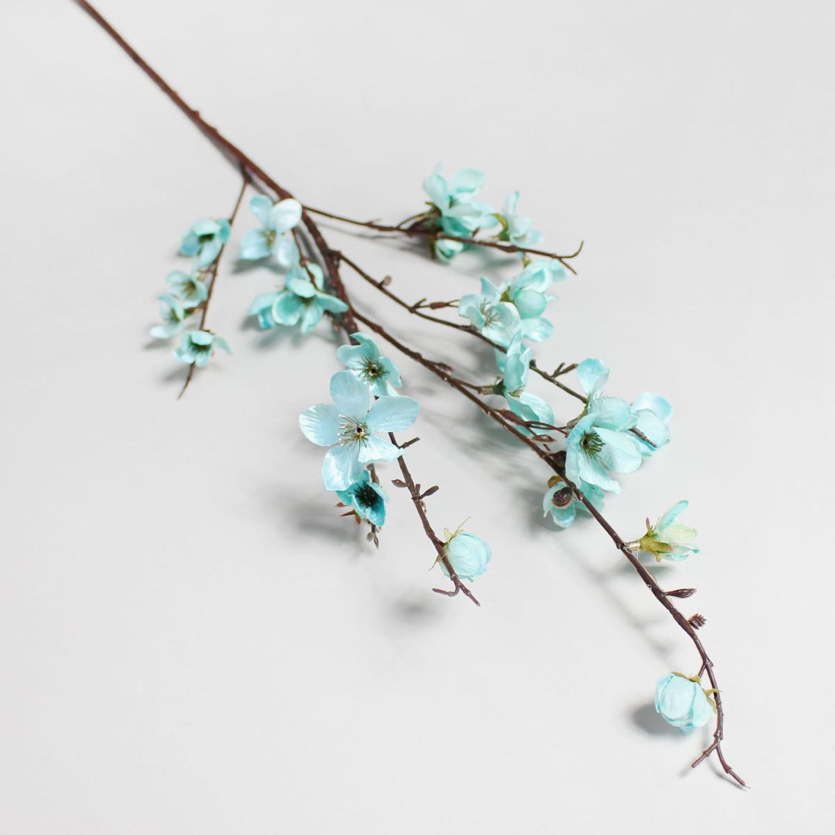 Pack of 24 Artificial Blossom Flower Duck Egg Single Spray 90cm Duck Egg (Blue) – image 2