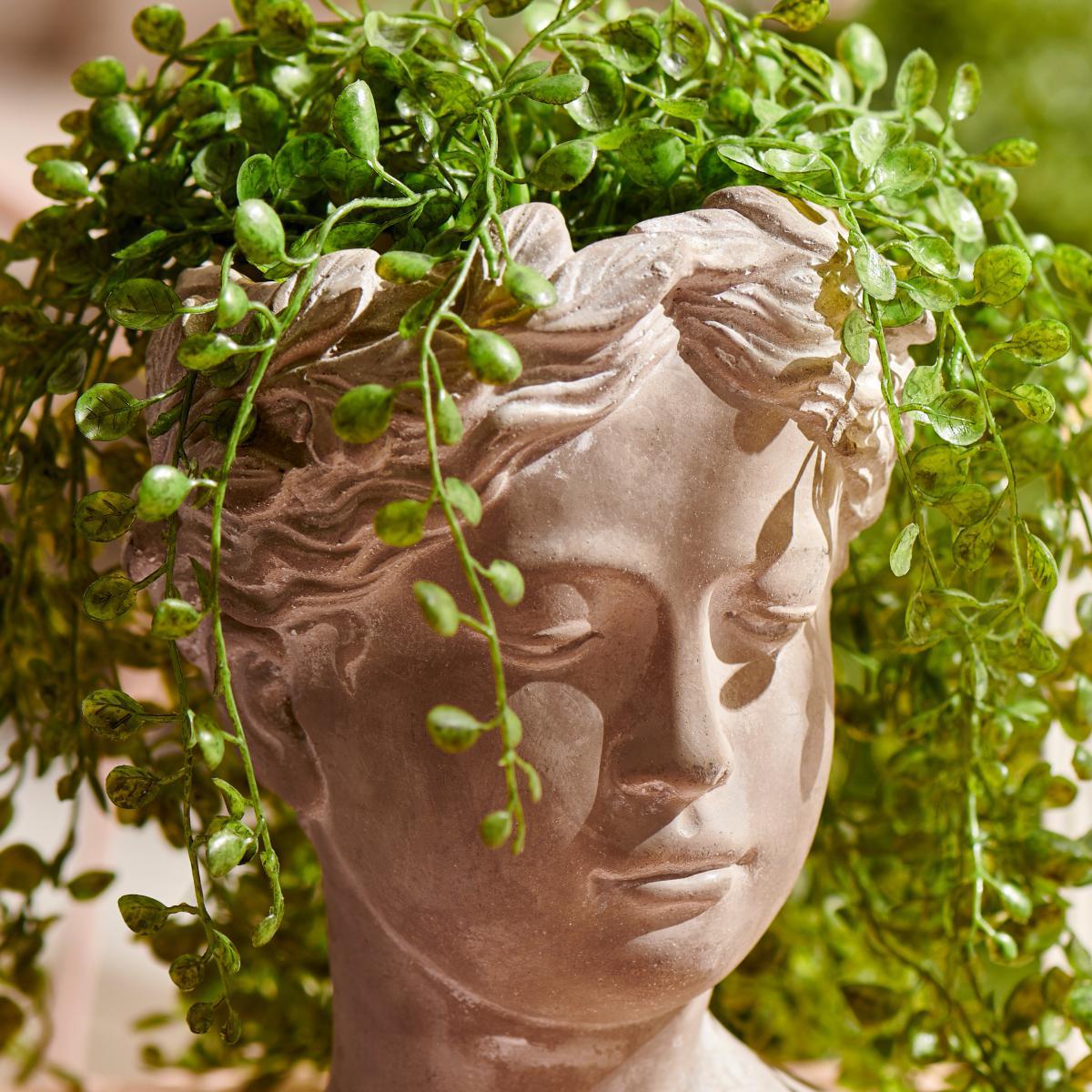 Facial Planter with Artificial Succulents Green – image 2