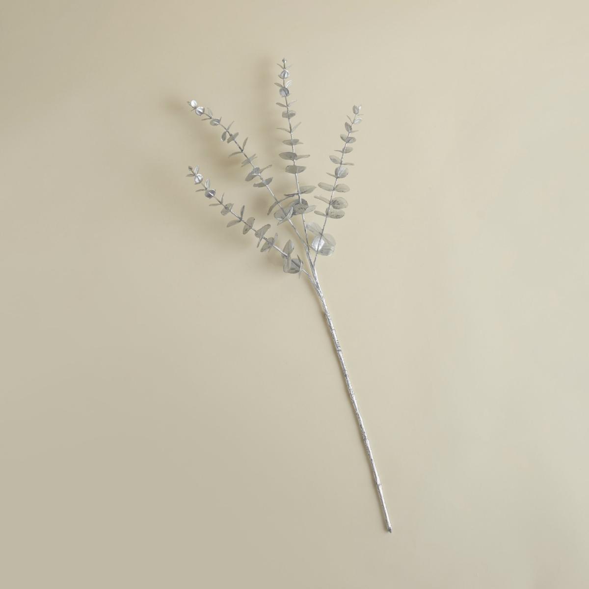 Silver Plated Eucalyptus 66cm Silver – image 3