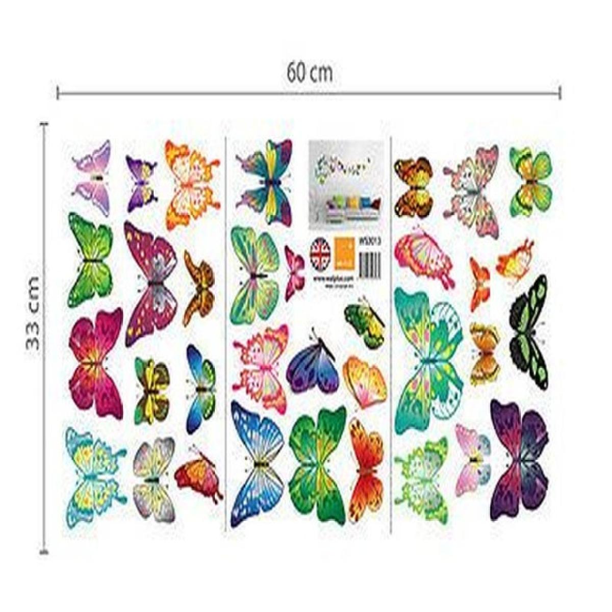 Walplus Colouful Flowers & Butterflies Wall Stickers – image 4