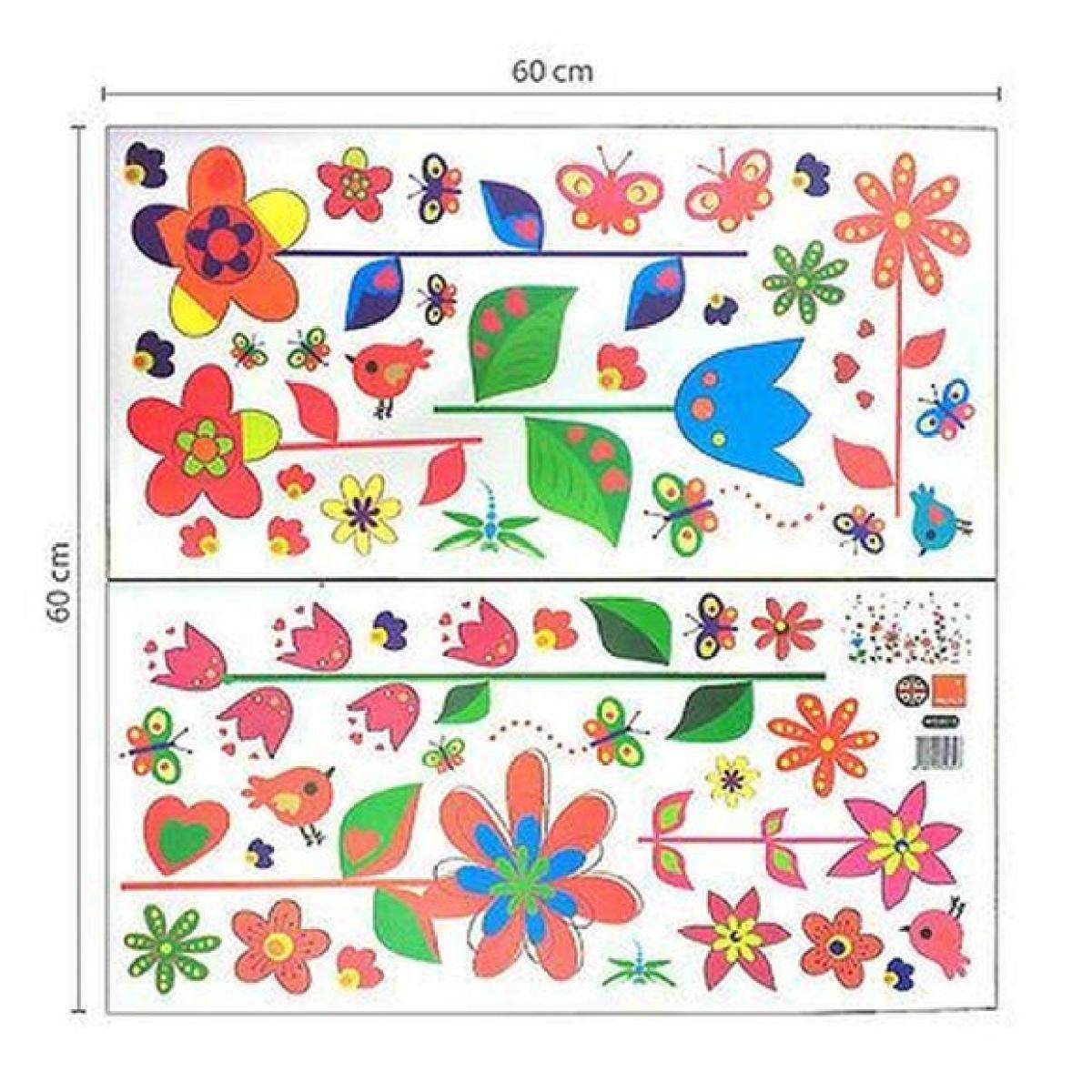 Walplus Colouful Flowers & Butterflies Wall Stickers – image 5