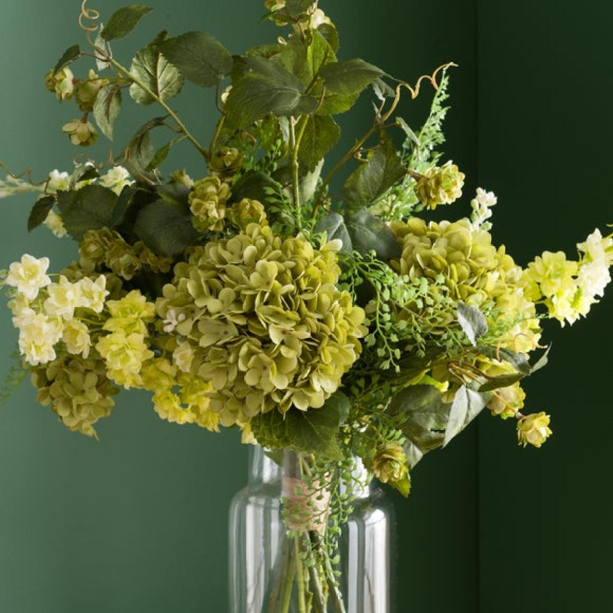 Artificial Faye Green Hydrangea Bouquet – image 3