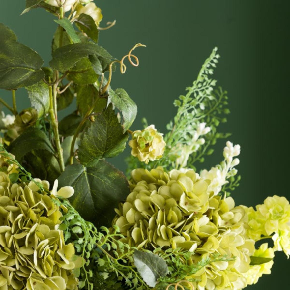Artificial Faye Green Hydrangea Bouquet – image 4
