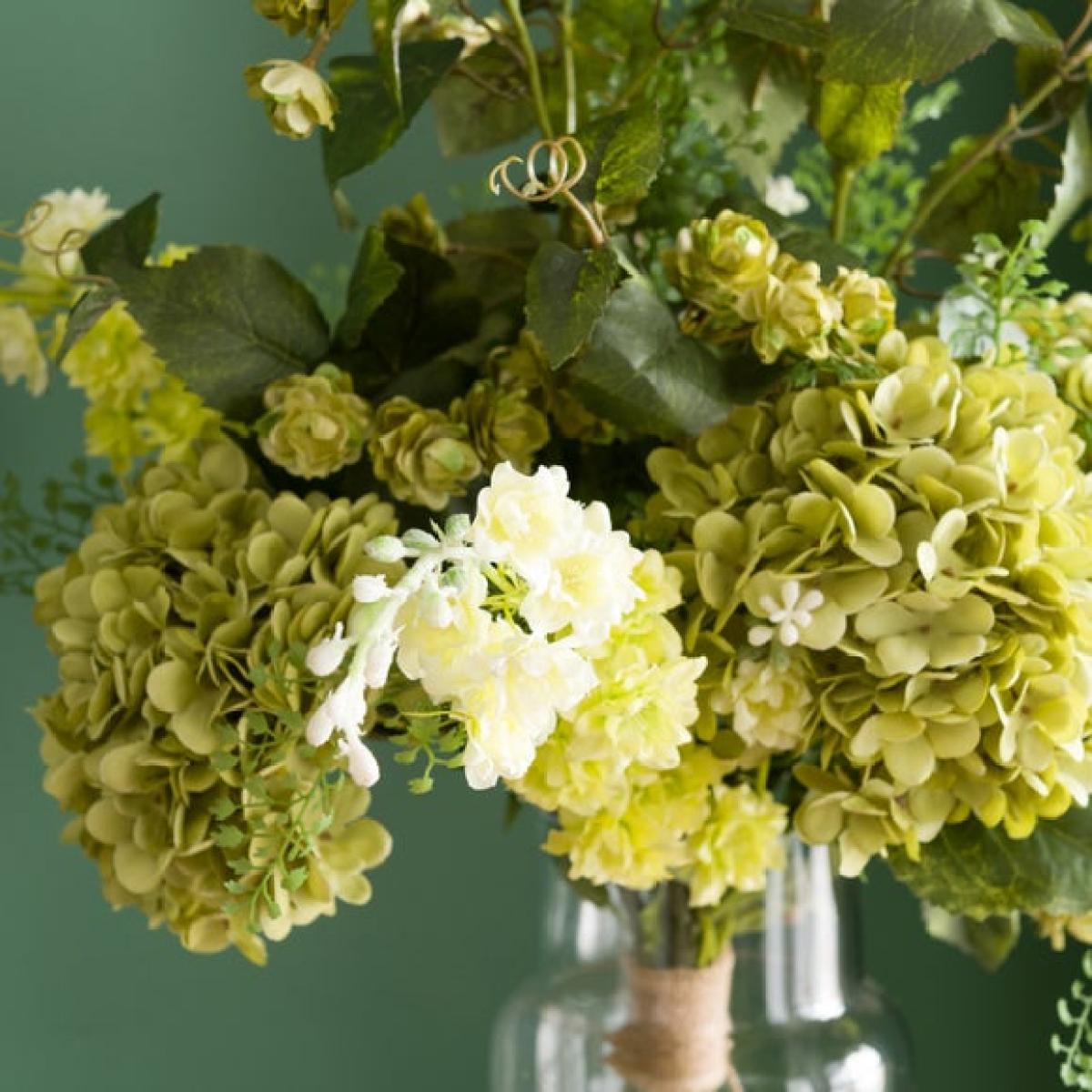 Artificial Faye Green Hydrangea Bouquet – image 5