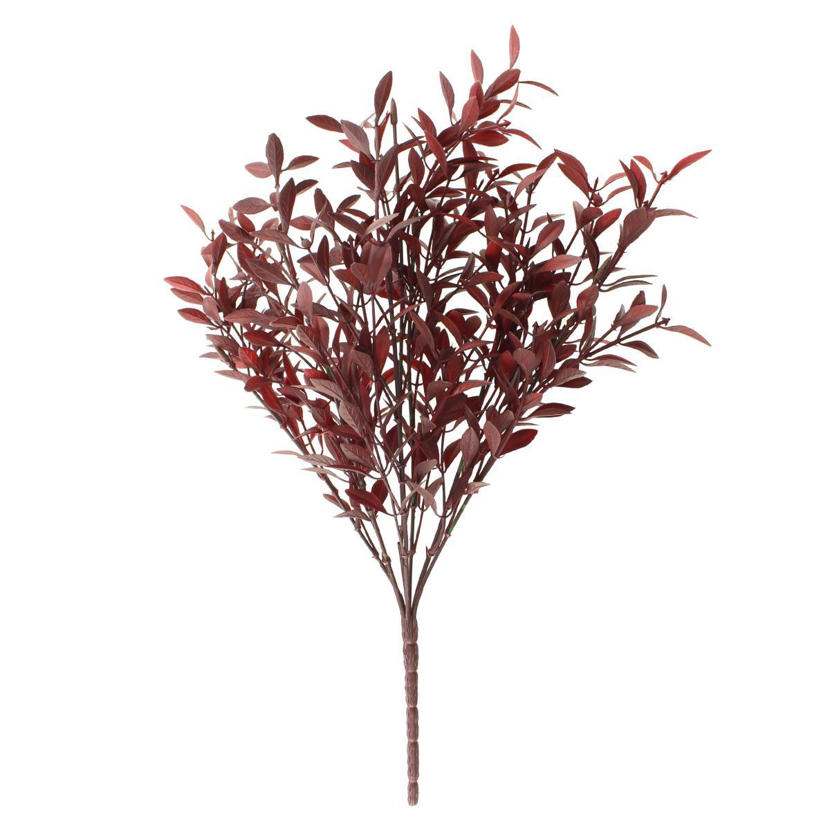 Pack of 12 Burgundy Artificial Huckleberry Plants Burgundy – image 3