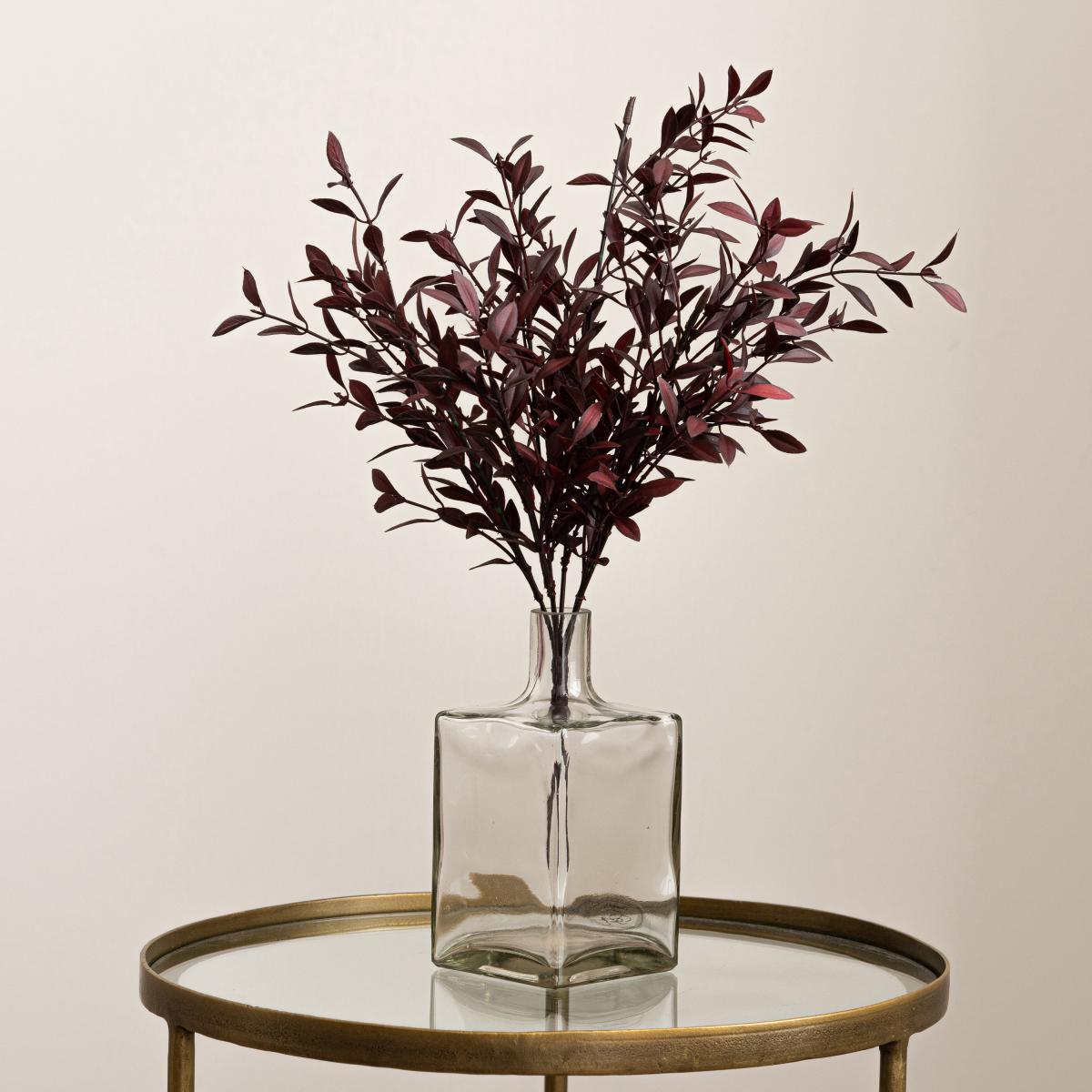 Pack of 12 Burgundy Artificial Huckleberry Plants Burgundy – image 4