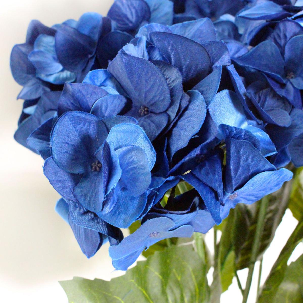 Blue Hydrangea Stem 12 Pack Blue – image 2