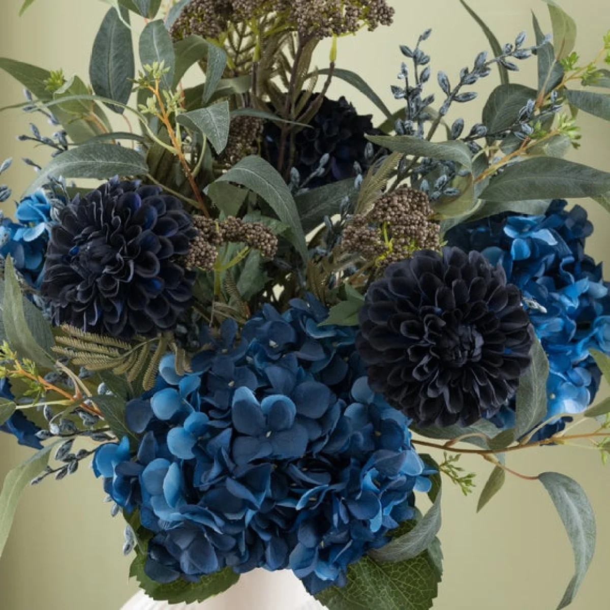 Artificial Nova Navy Hydrangea Bouquet – image 3