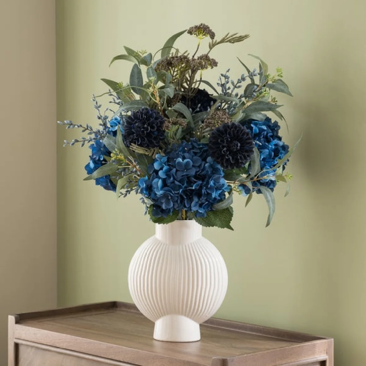 Artificial Nova Navy Hydrangea Bouquet – image 4
