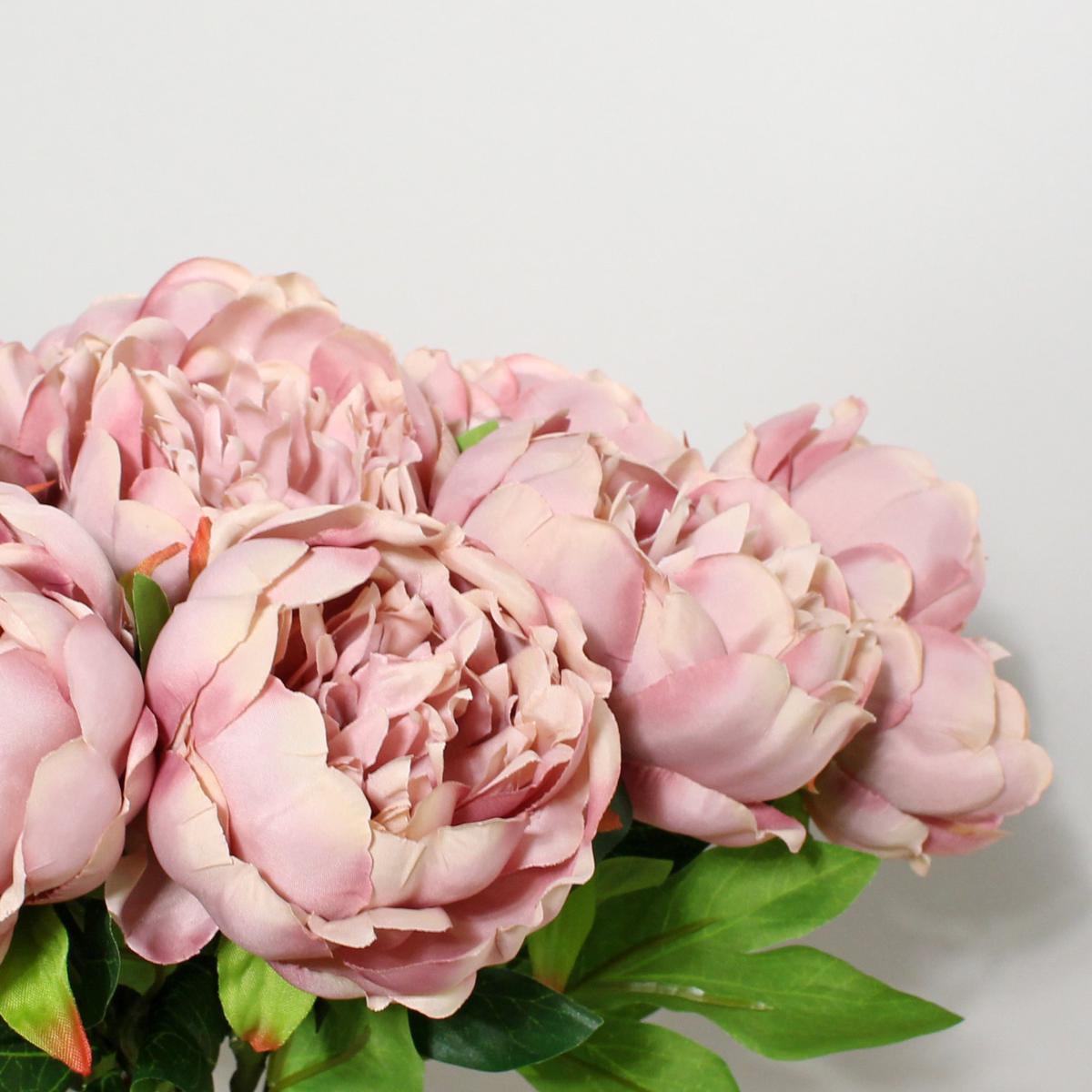 Pack of 12 Artificial Pink Peony Stem Pink – image 2