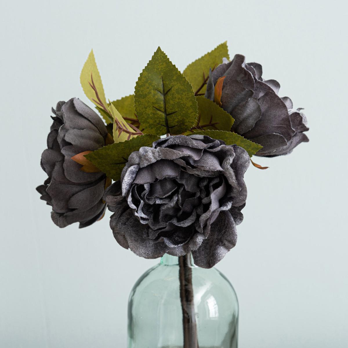 Grey Diamond Velvet Peony Bundle Grey – image 2