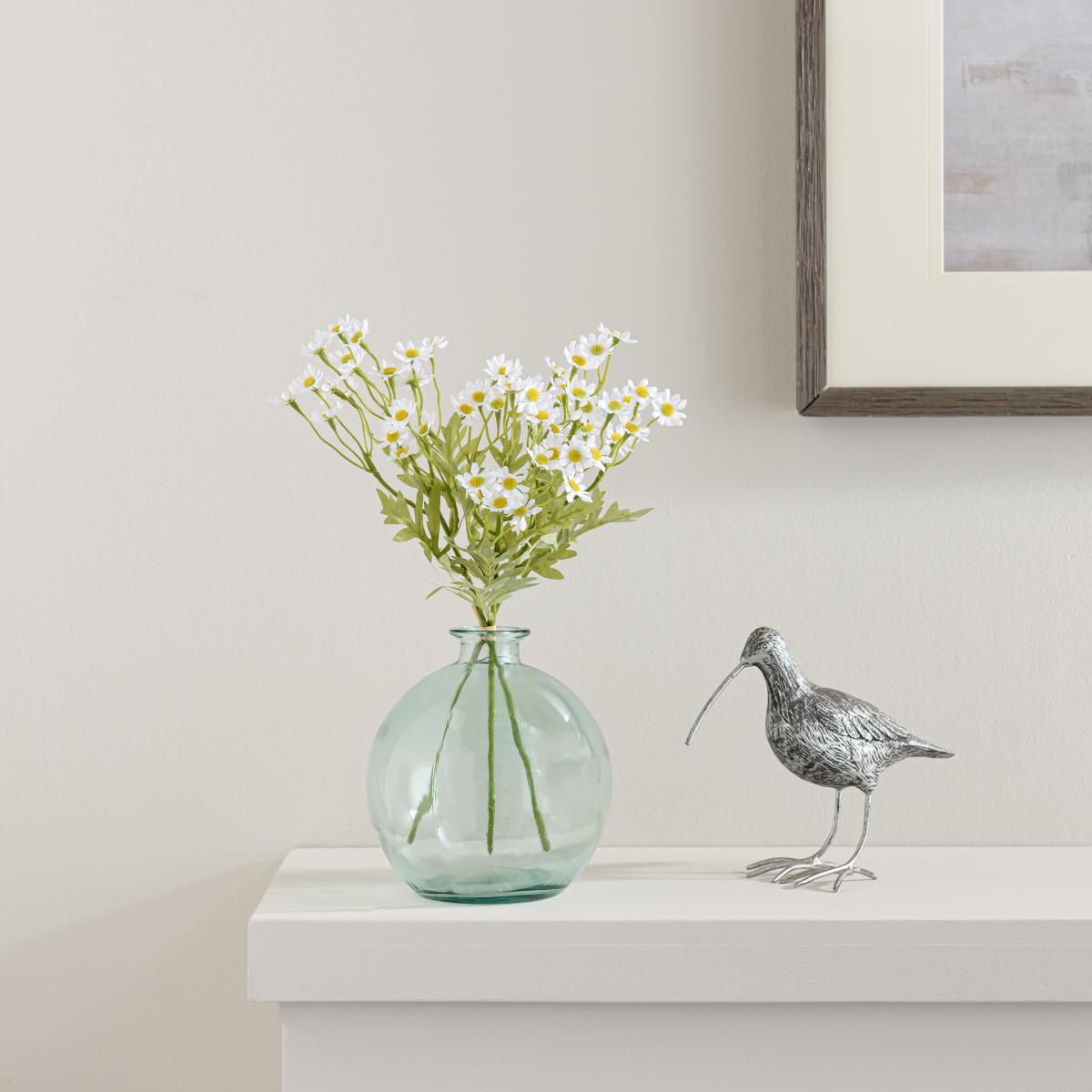 Set of 8 Artificial White Daisy Stems White