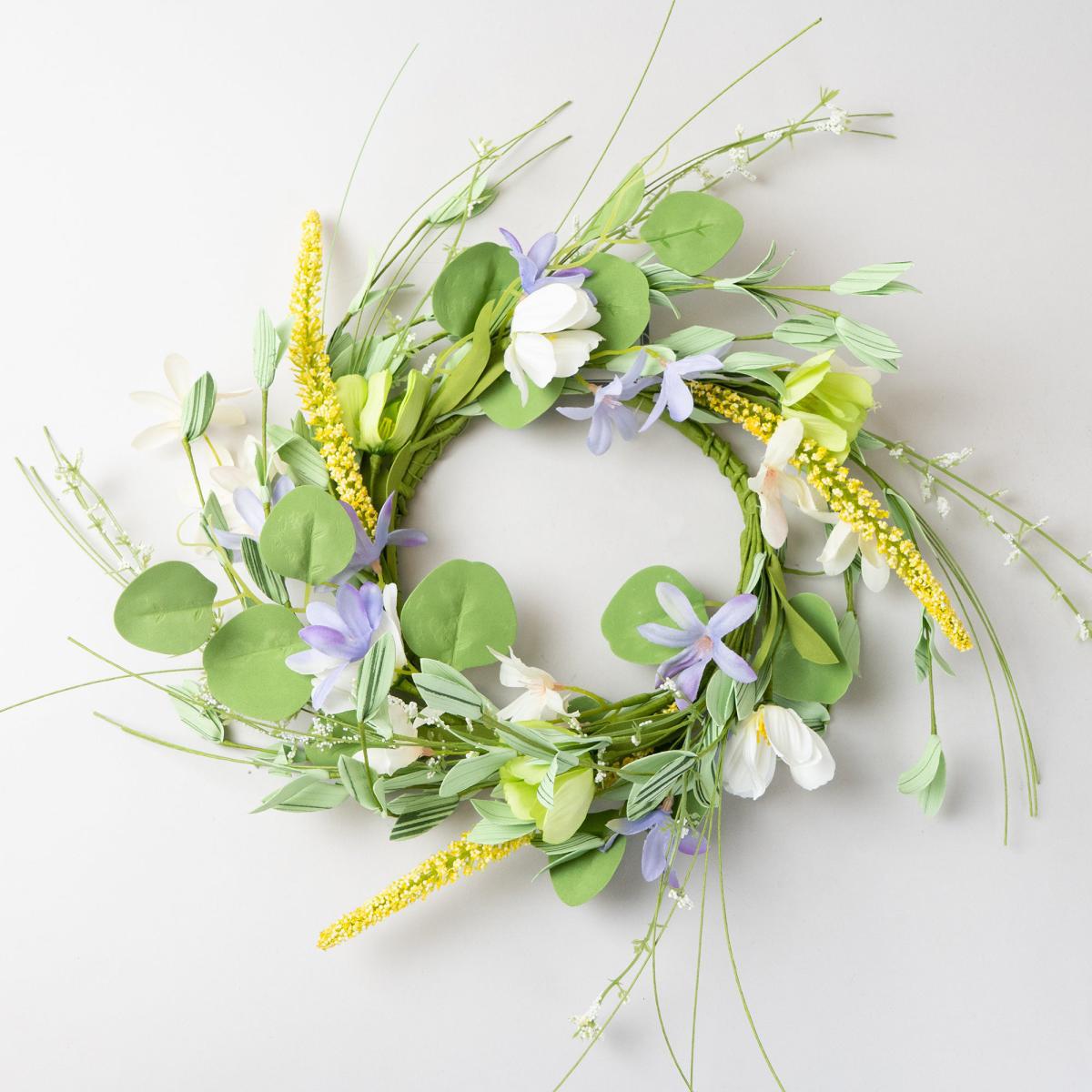 Floral Wreath 25cm Green – image 2