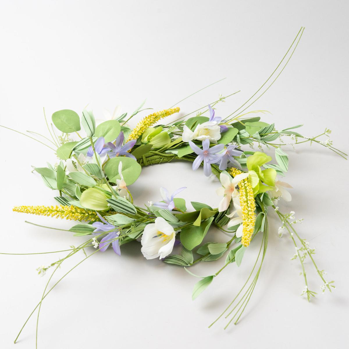 Floral Wreath 25cm Green – image 3