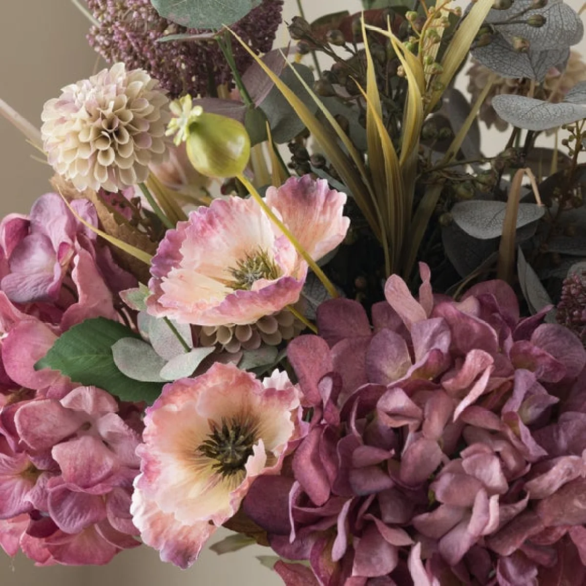 Artificial Paige Mixed Mauve Bouquet – image 3