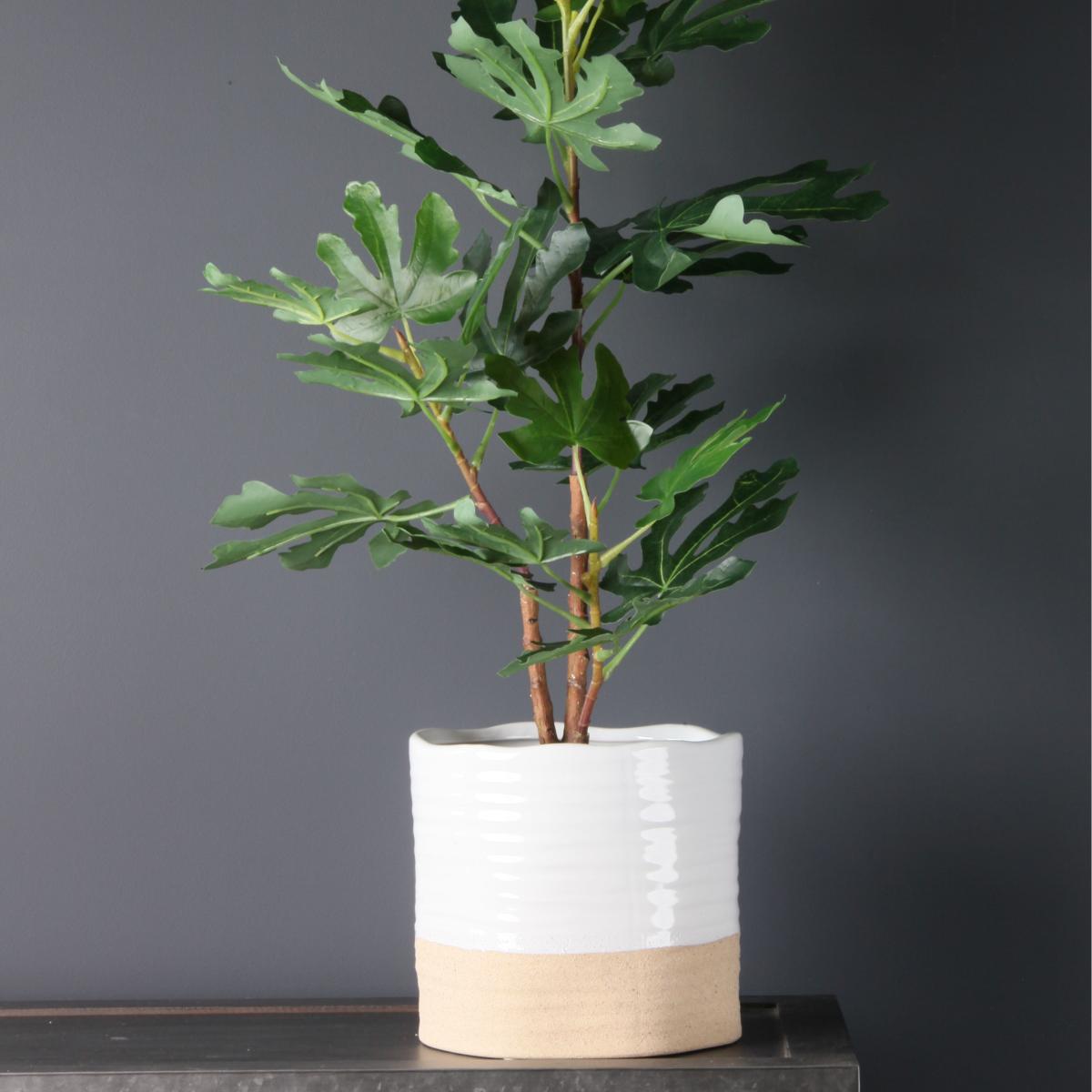 Two Tone Rustic Planter 19cm x 21cm MultiColoured – image 2