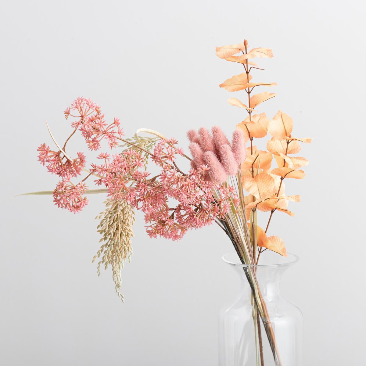 Lagarus Rice and Leaf Letterbox Bouquet Pink – image 2